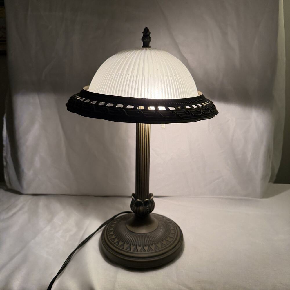 Scandinavian Style Table Lamp - 17.5 - Frosted Glass Shade - Double Bulbs Read